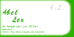 abel lex business card